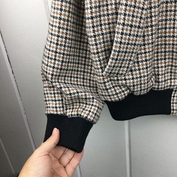 Lili Sidonio by Molly Bracken, Houndstooth Bomber Jacket - Size Medium - Picture 6 of 10